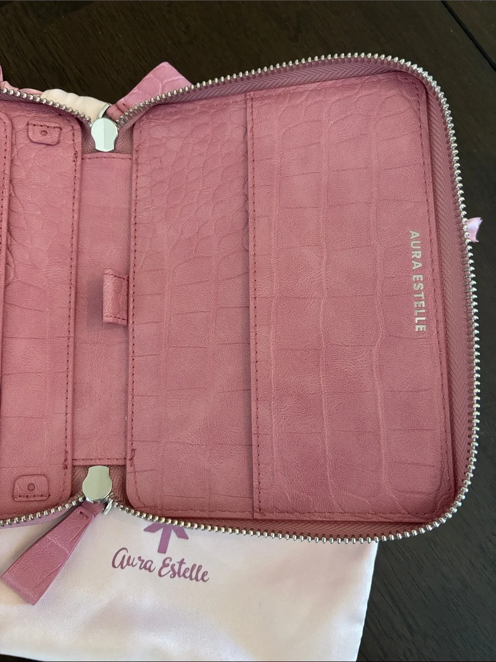 Aura Estelle A6 Planner Notebook Cover Pink Love at first sight Croc Emb